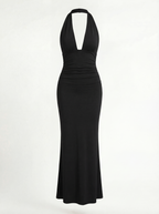 Schwarzes Maxikleid
