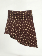 Polka-Dot Brauner Rock