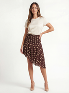 Polka-Dot Brauner Rock