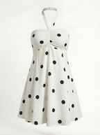 Punkte-Kleid mit Neckholder
