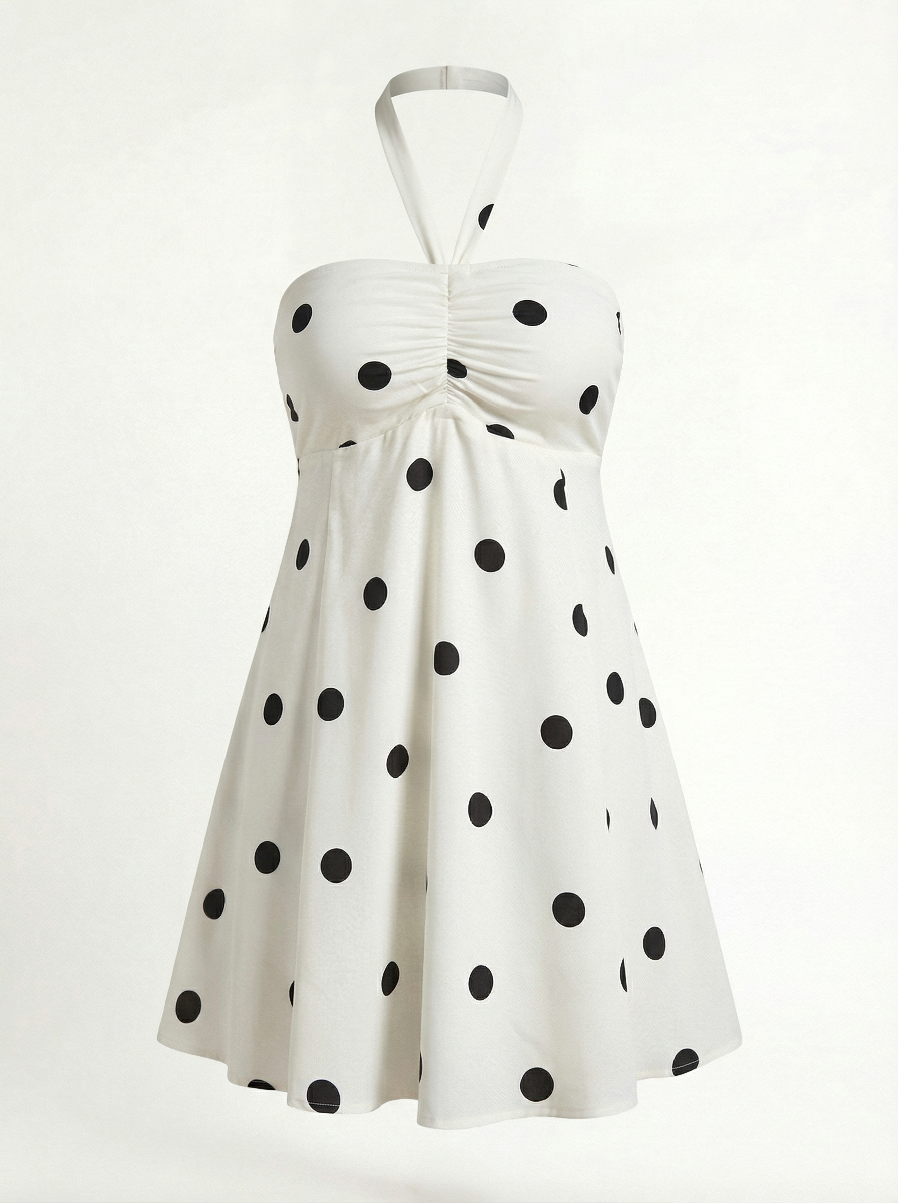 Punkte-Kleid mit Neckholder
