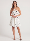 Punkte-Kleid mit Neckholder
