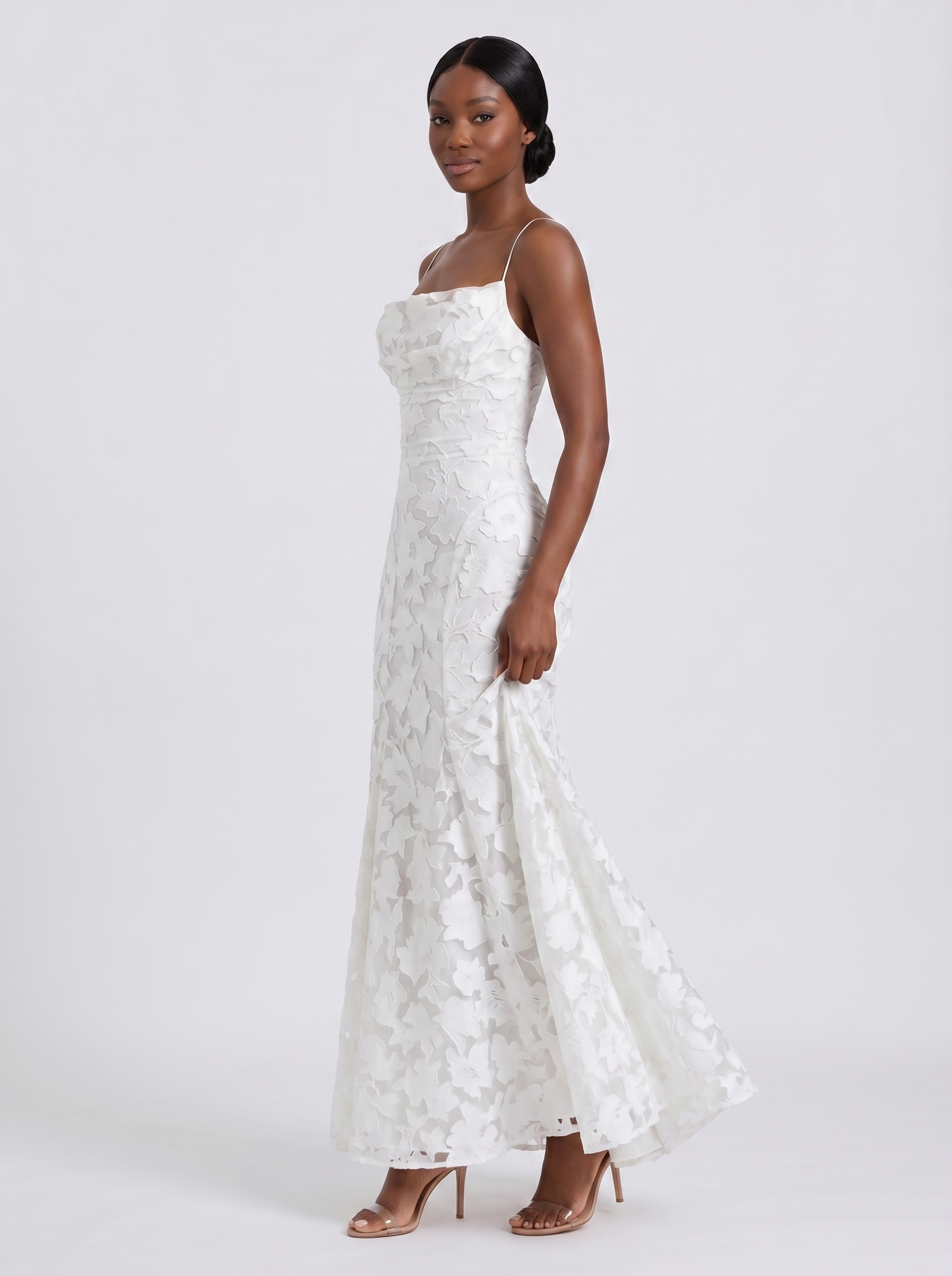 CYLIA I Cowl Lace Dress