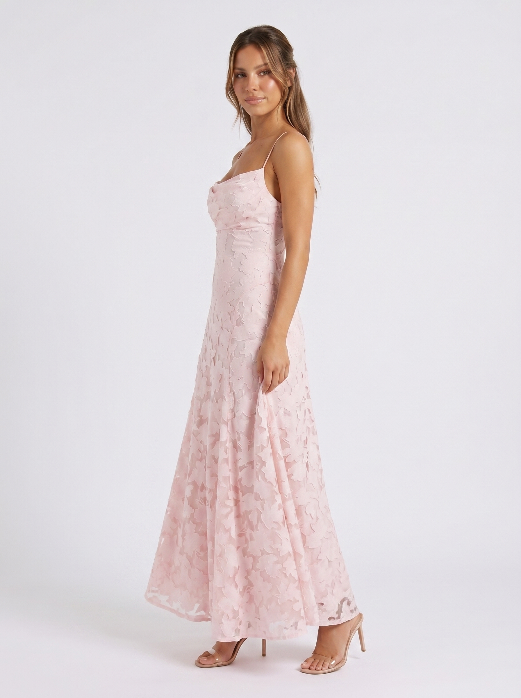 CYLIA I Cowl Lace Dress